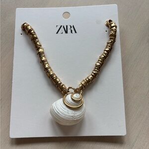 Zara Gold Necklace with White Shell Pendant